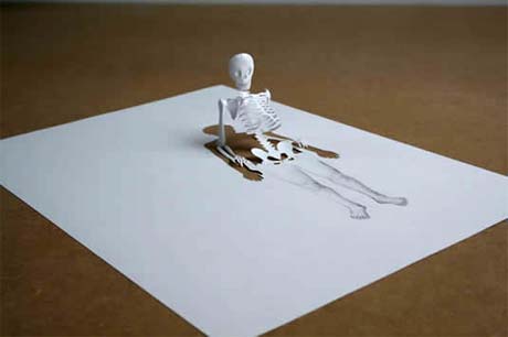 Paper cut skeleton Paper cut skeleton